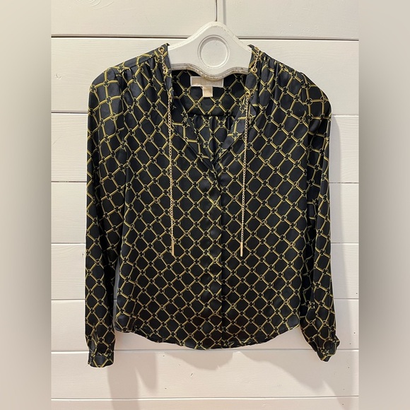 💙 Chain Print Blouse - Michael Kors - XS - Picture 1 of 8